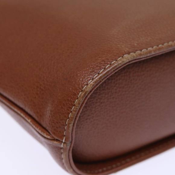 SAINT LAURENT Hand Bag Leather 2way Brown Auth am6206 - Picture 9 of 16